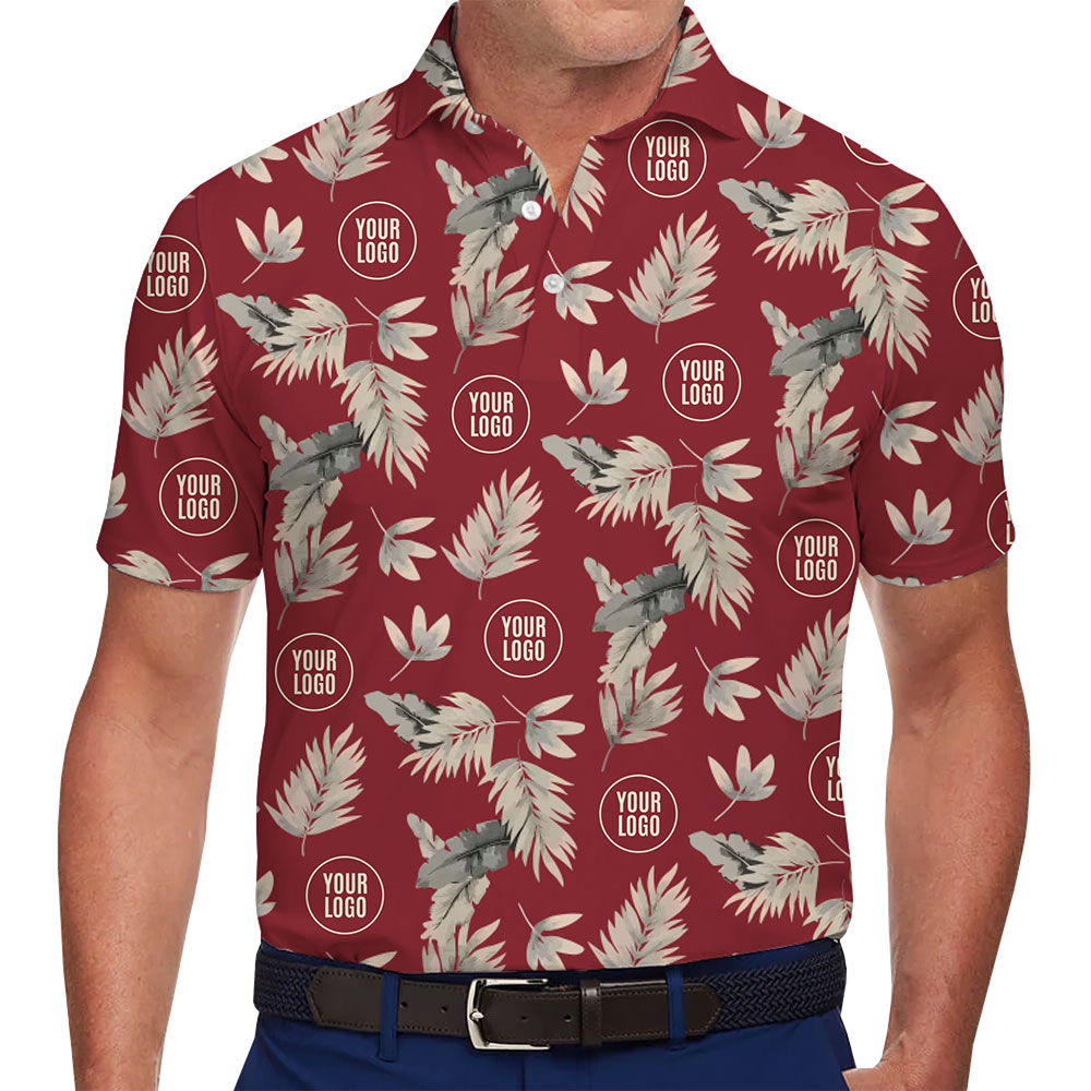 Customizable Red Hawaiian Polo Shirt With Your Logo - variant image 1
