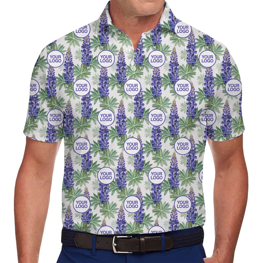 Custom Texas Bluebonnet Polo Shirt With Logo - variant image 1