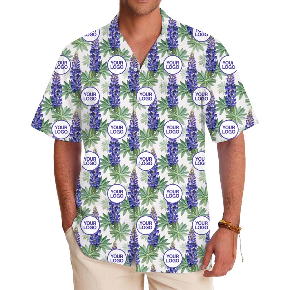 Custom Texas Bluebonnet Hawaiian Shirt With Your Logo - variant image 1