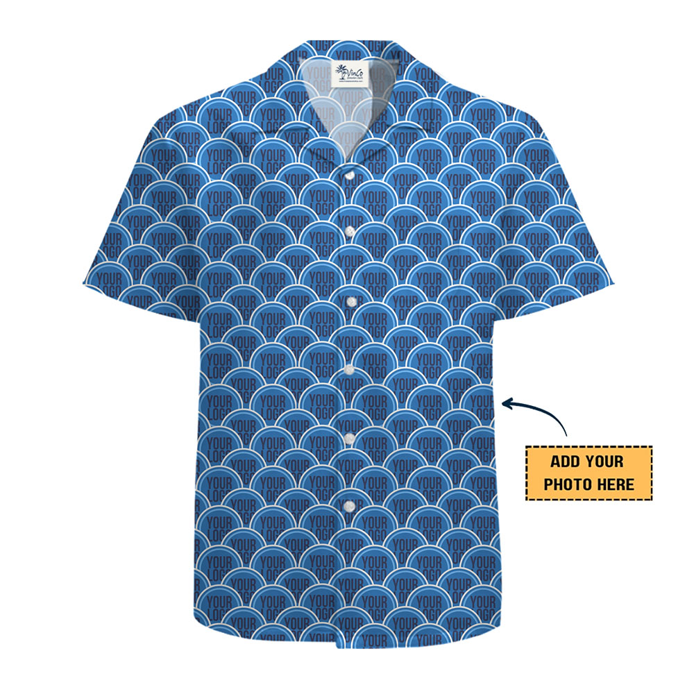 Custom Hawaiian Shirt With Repeating Logo Structure
