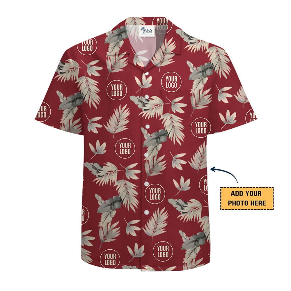 Customizable Red Hawaiian Shirt with Your Logo