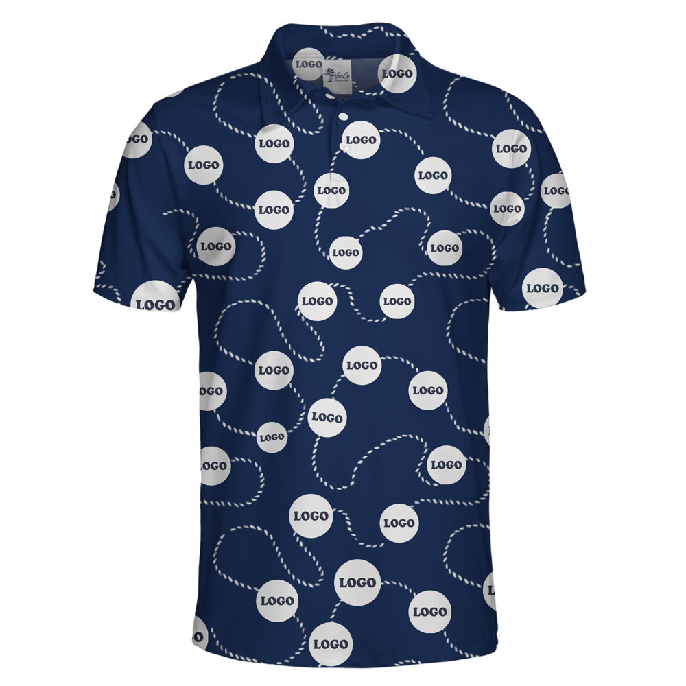[Live Preview] Custom Logo Sailing Rope Polo Shirt