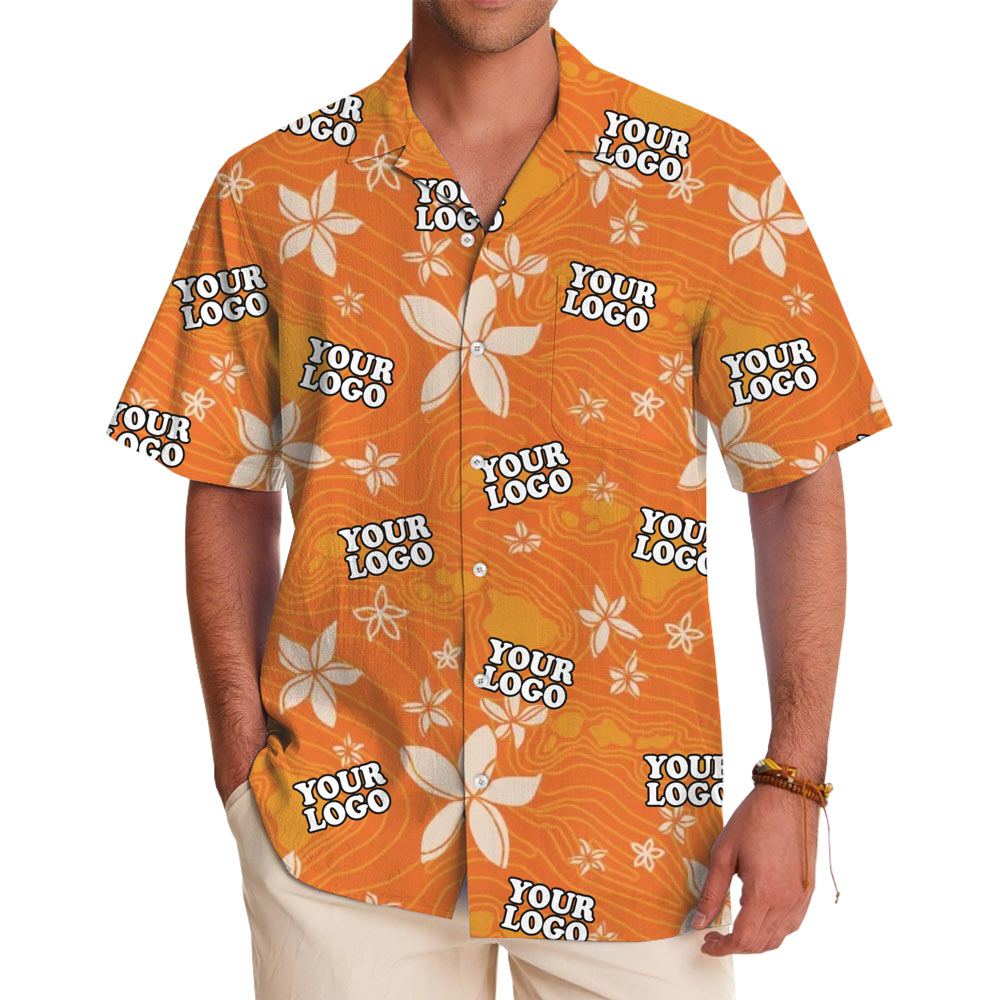 Golden Island Sunset Hawaiian Shirt Custom Logo With Live Preview - variant image 1