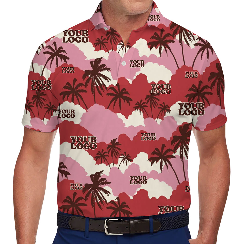 Customizable Palm Tree Polo Shirt for Events and Promotions - variant image 1