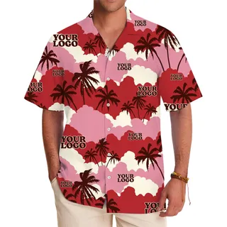 Custom Sunset-Themed Hawaiian Shirt for Branding