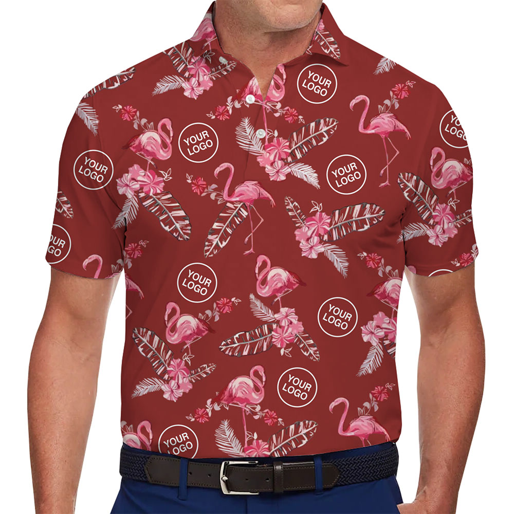 [Live Preview] Add Your Logo Flamingo Polo Shirt - variant image 1