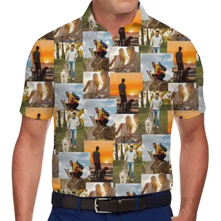 Custom Photo Collage Polo Shirt