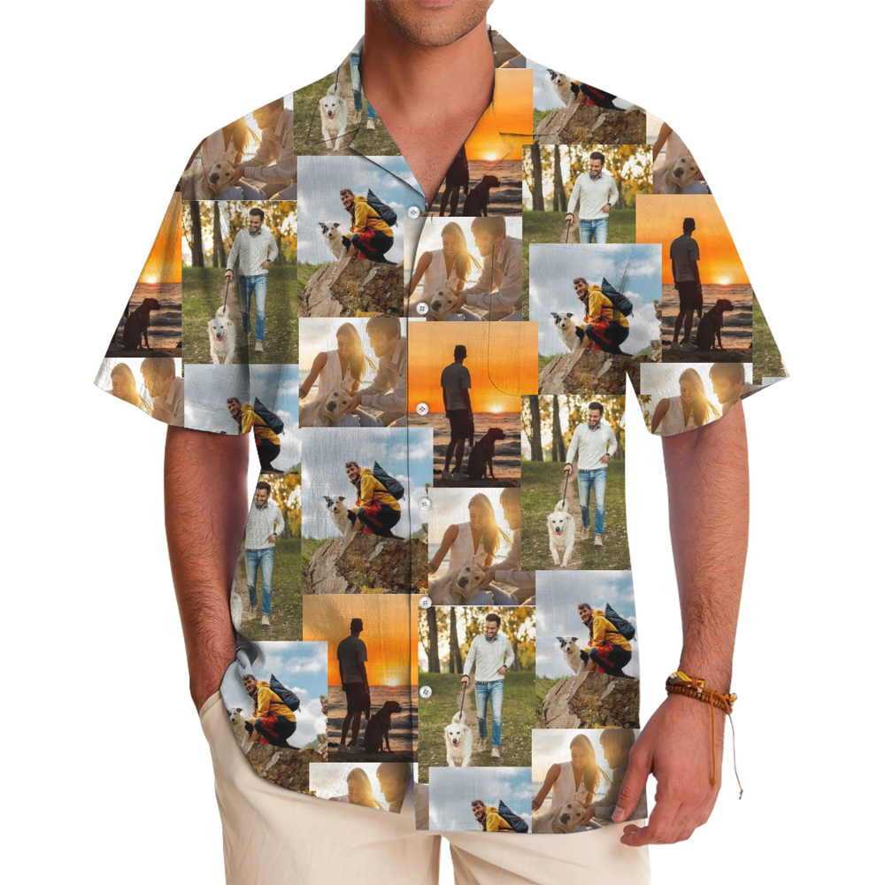 Custom Photo Collage Hawaiian Shirt - variant image 1