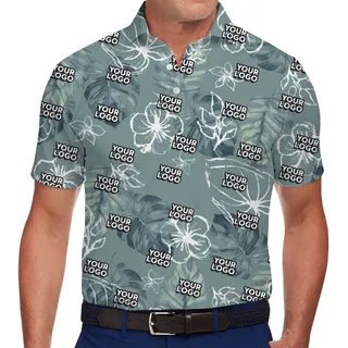Light Green Tropical Polo Shirt for Corporate and Casual Wear