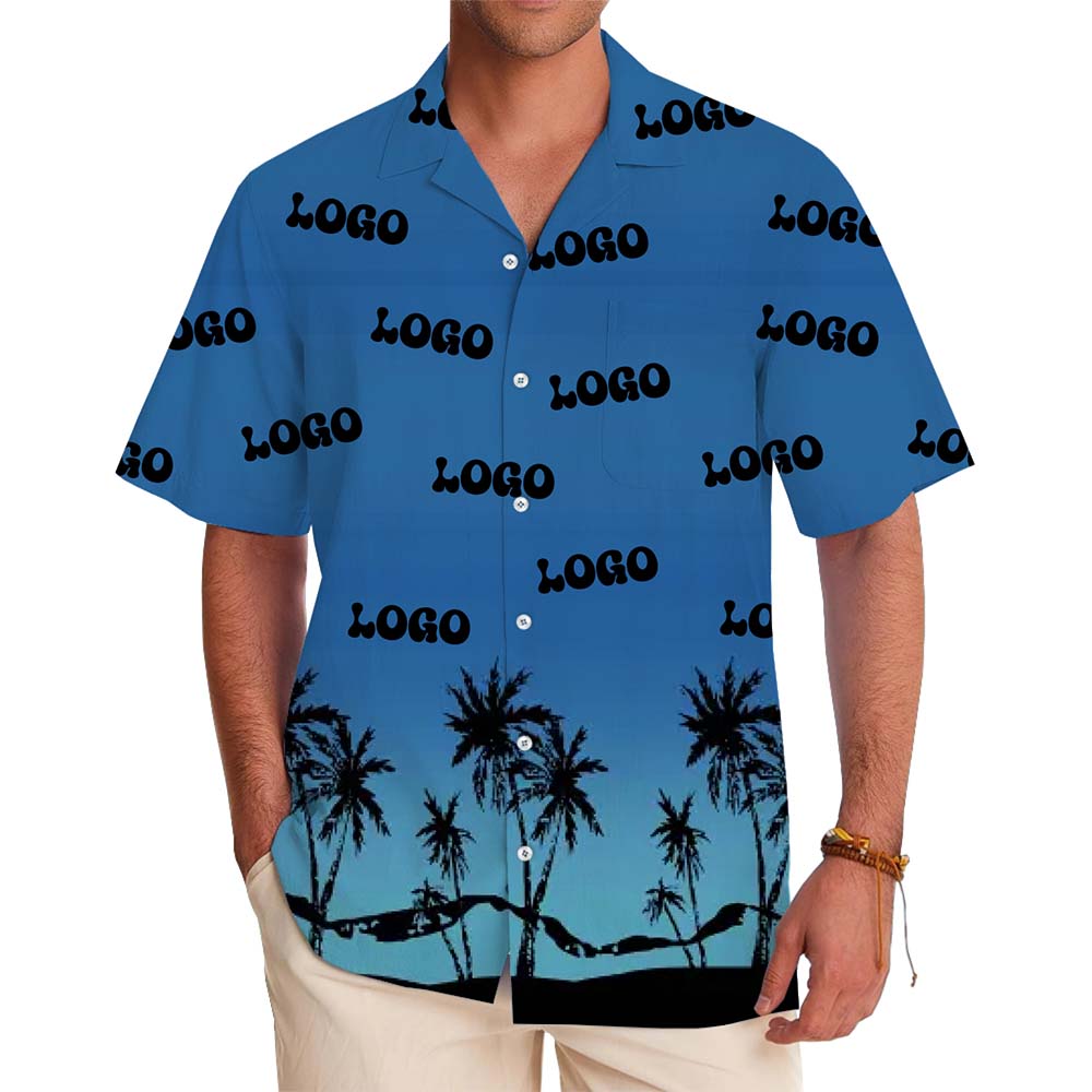 Personalized Sunset Hawaiian Shirt With Logo - variant image 1