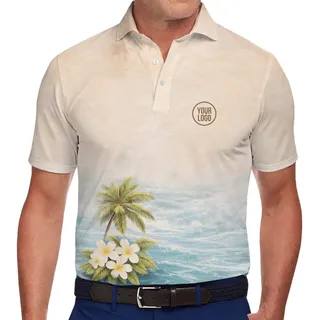 [Live Preview] Custom Logo Ocean Breeze Polo Shirt