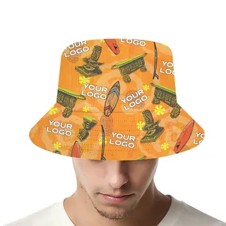 Custom Logo Tiki Bucket Hat