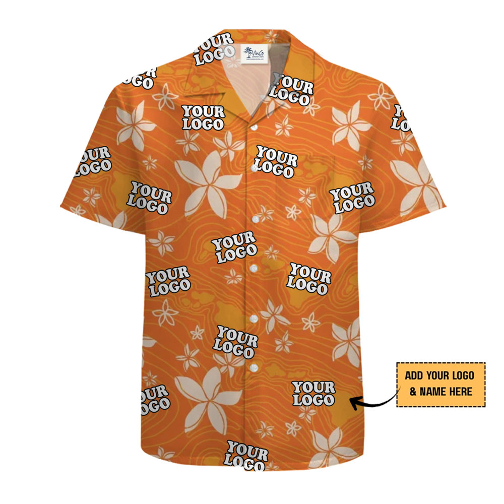 Golden Island Sunset Hawaiian Shirt Custom Logo With Live Preview