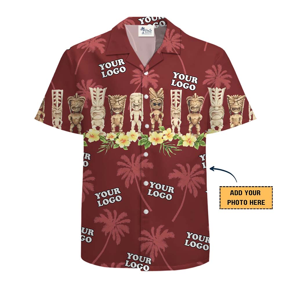 Custom Hawaiian Tiki Statue Tropical Shirts With Plus Size