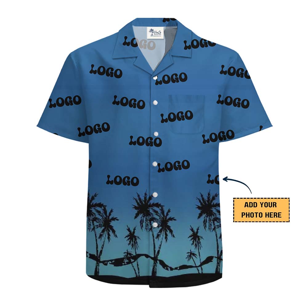 Personalized Sunset Hawaiian Shirt With Logo