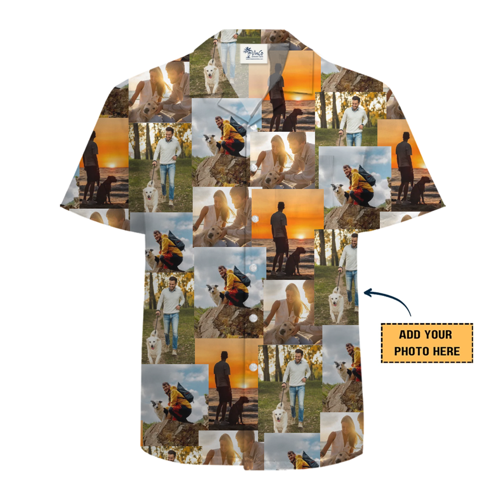 Custom Photo Collage Hawaiian Shirt