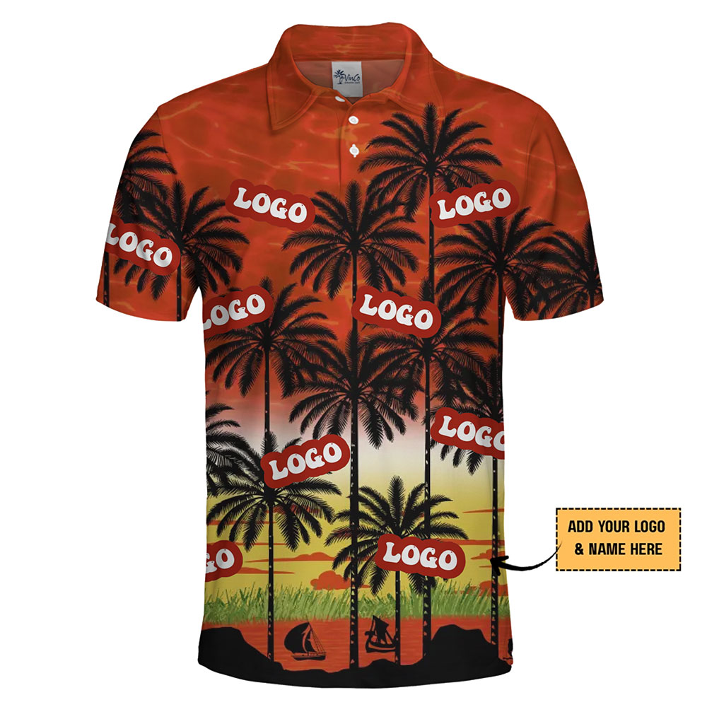 Tropical Sunset Palm Tree Hawaiian Shirt Stylish Beachwear