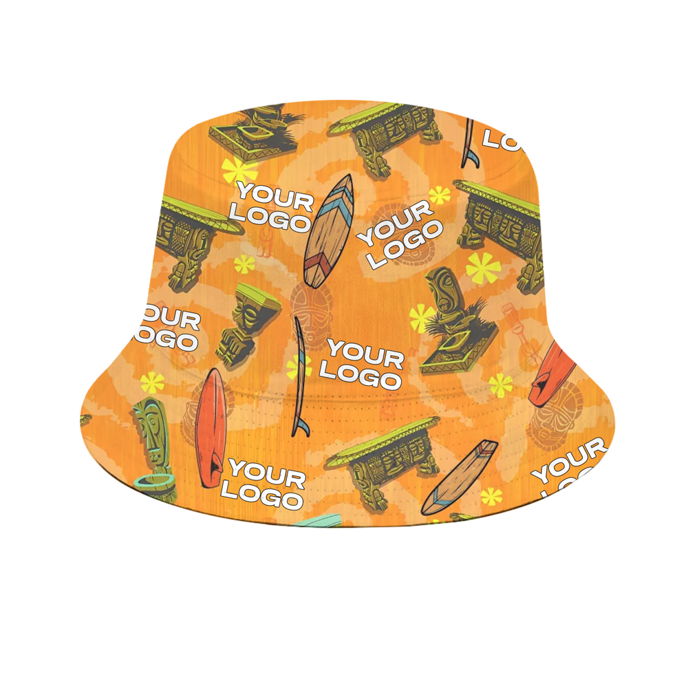 Custom Logo Tiki Bucket Hat
