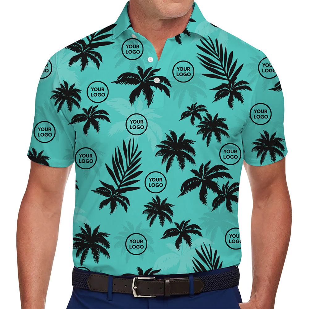 [Live Preview] Custom Logo Coastal Palm Polo Shirt - variant image 1