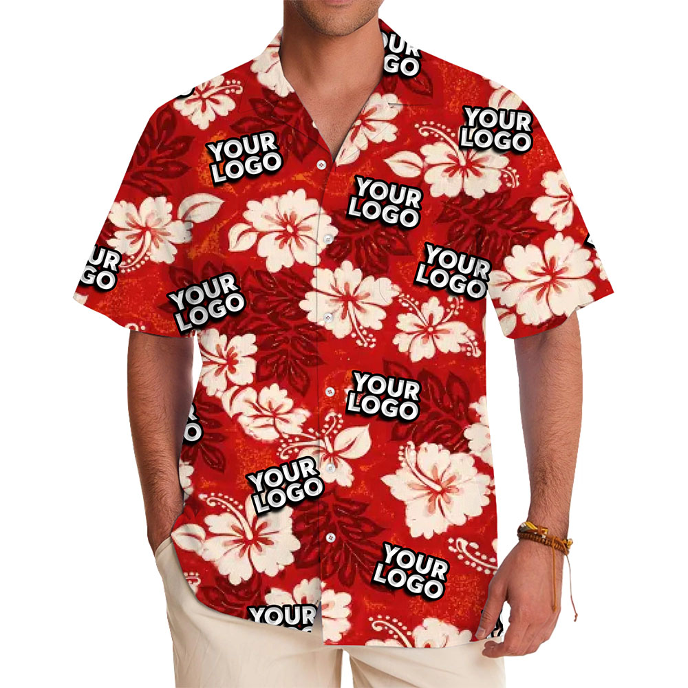 Custom Your Own Hibiscus Hawaiian Shirt With Logo - variant image 1