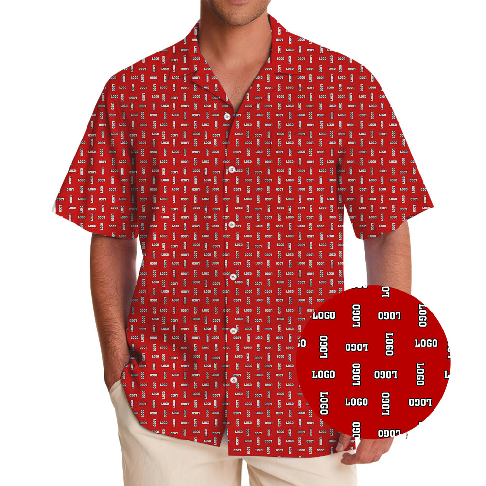 Custom Full Pattern Logo Hawaiian Shirt - variant image 1