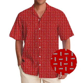 Custom Full Pattern Logo Hawaiian Shirt