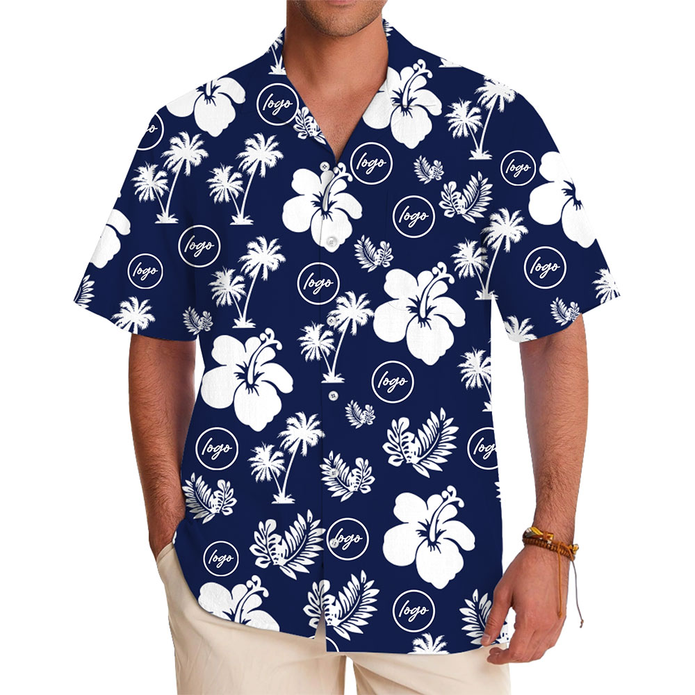Custom Logo Tropical Aloha Shirt for Casual or Corporate Use - variant image 1