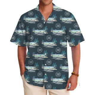 Retro Beach Hawaiian Shirt Custom Your Logo