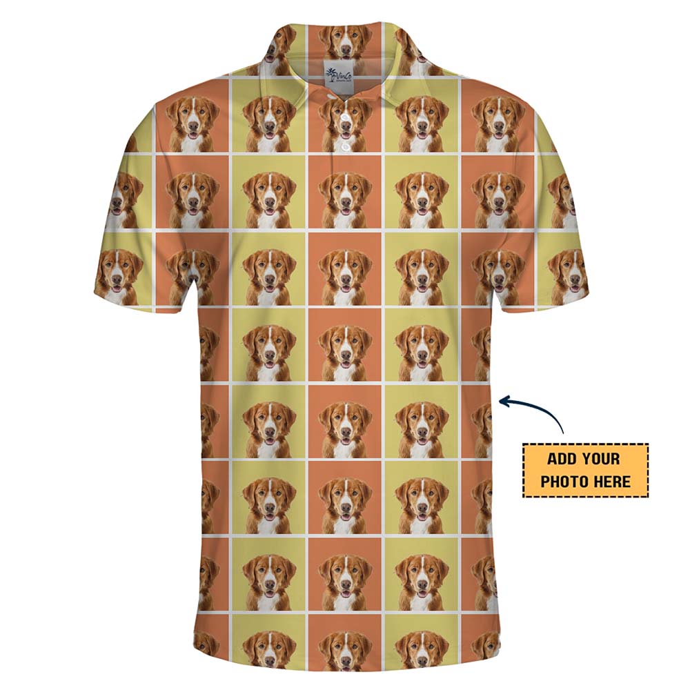 Custom Photo Polo Shirt With Plus Size And Instant Preview