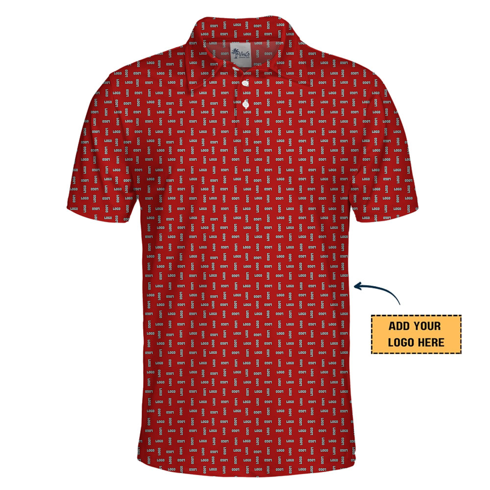 Custom All Over Logo Polo Shirt
