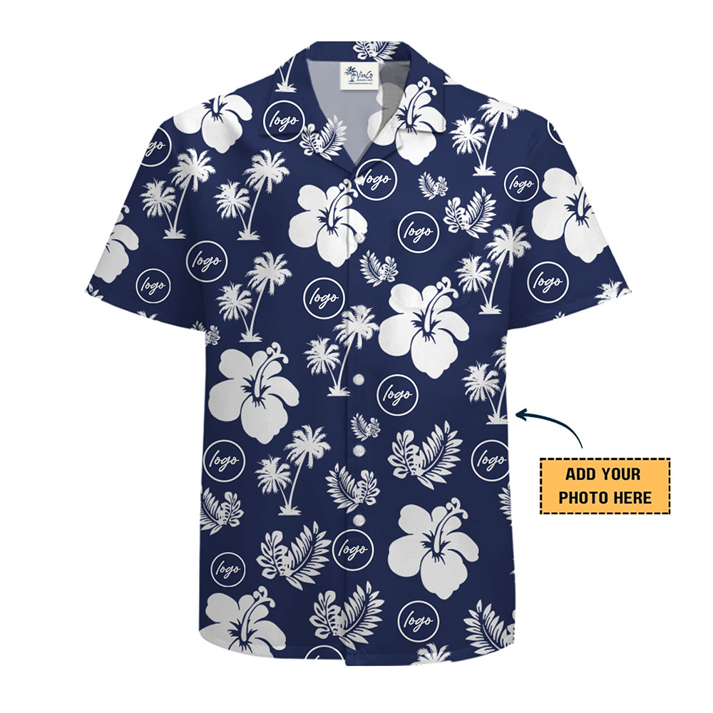 Custom Logo Tropical Aloha Shirt for Casual or Corporate Use