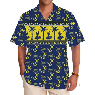 Vibrant Custom Tropical Shirt with Logo for Events and Teams