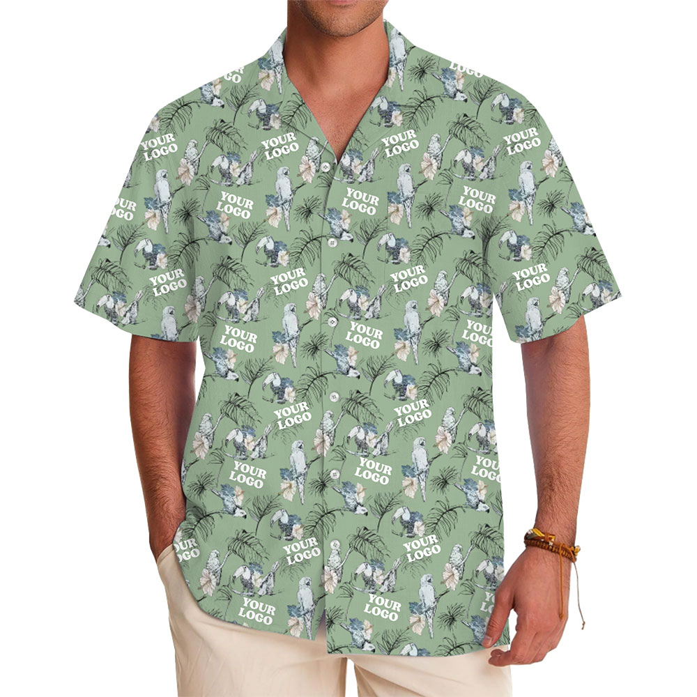 Customizable Tropical Parrots Hawaiian Shirt - variant image 1