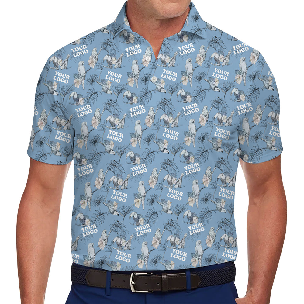 Customizable Tropical Parrots Polo Shirt - variant image 1