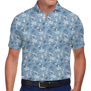 Customizable Tropical Parrots Polo Shirt