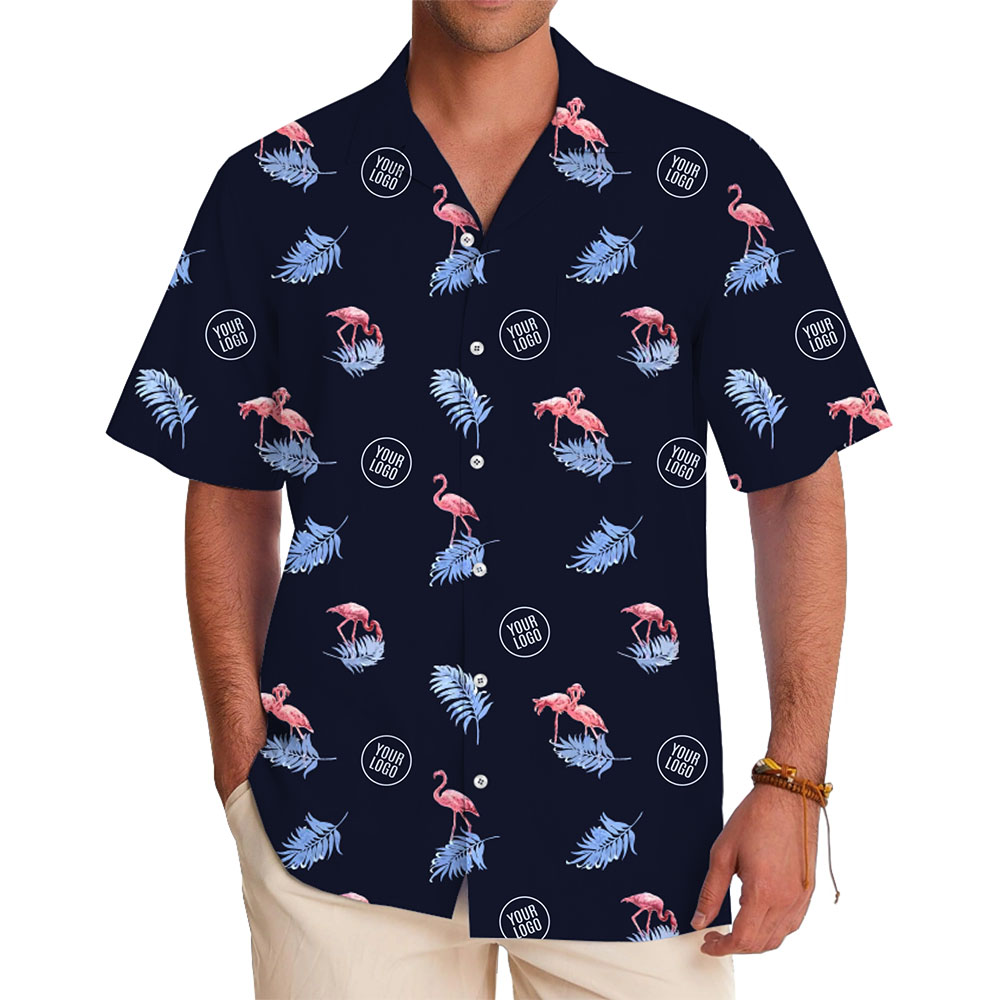 Custom Tropical Flamingo Shirt with Company Logo - variant image 1