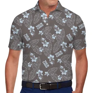 Corporate Tropical Party Polo Shirt With Live Preview