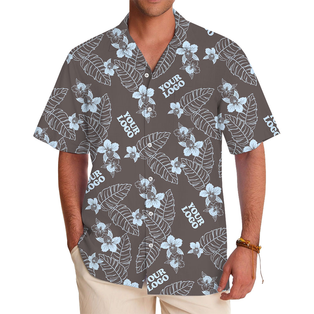 [Live Preview] Custom Logo Island Style Floral Hawaiian Shirt - variant image 1