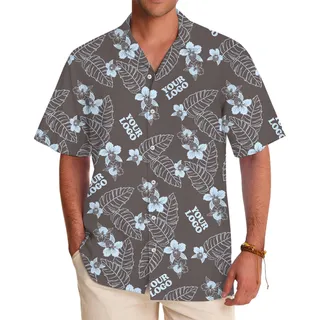 [Live Preview] Custom Logo Island Style Floral Hawaiian Shirt