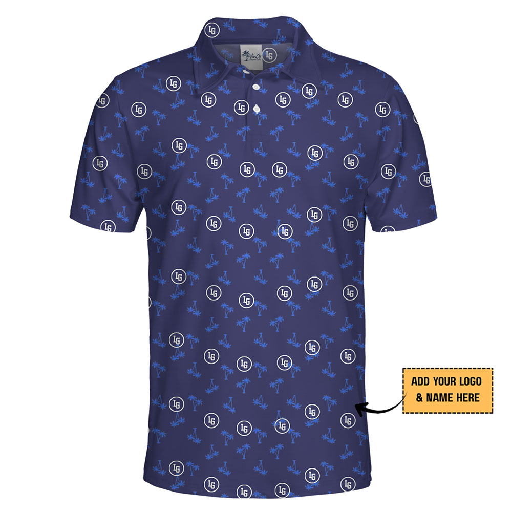 Comfortable and Trendy Polo Shirt with Unique Blue Patterns