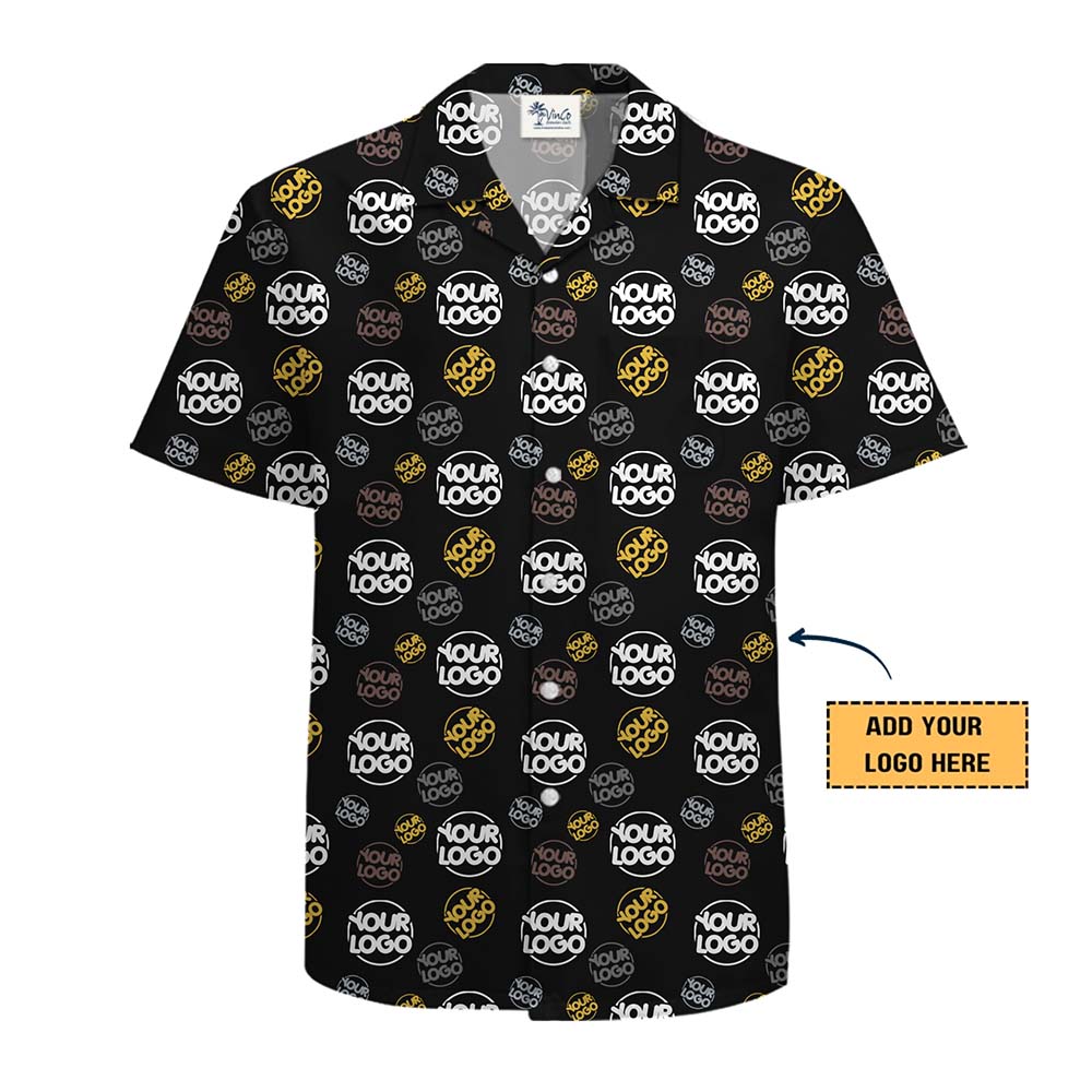 Corporate Custom Logo Button Up Shirt With Live Preview
