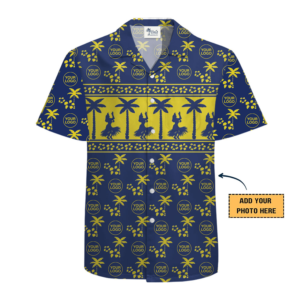 Vibrant Custom Tropical Shirt with Logo for Events and Teams