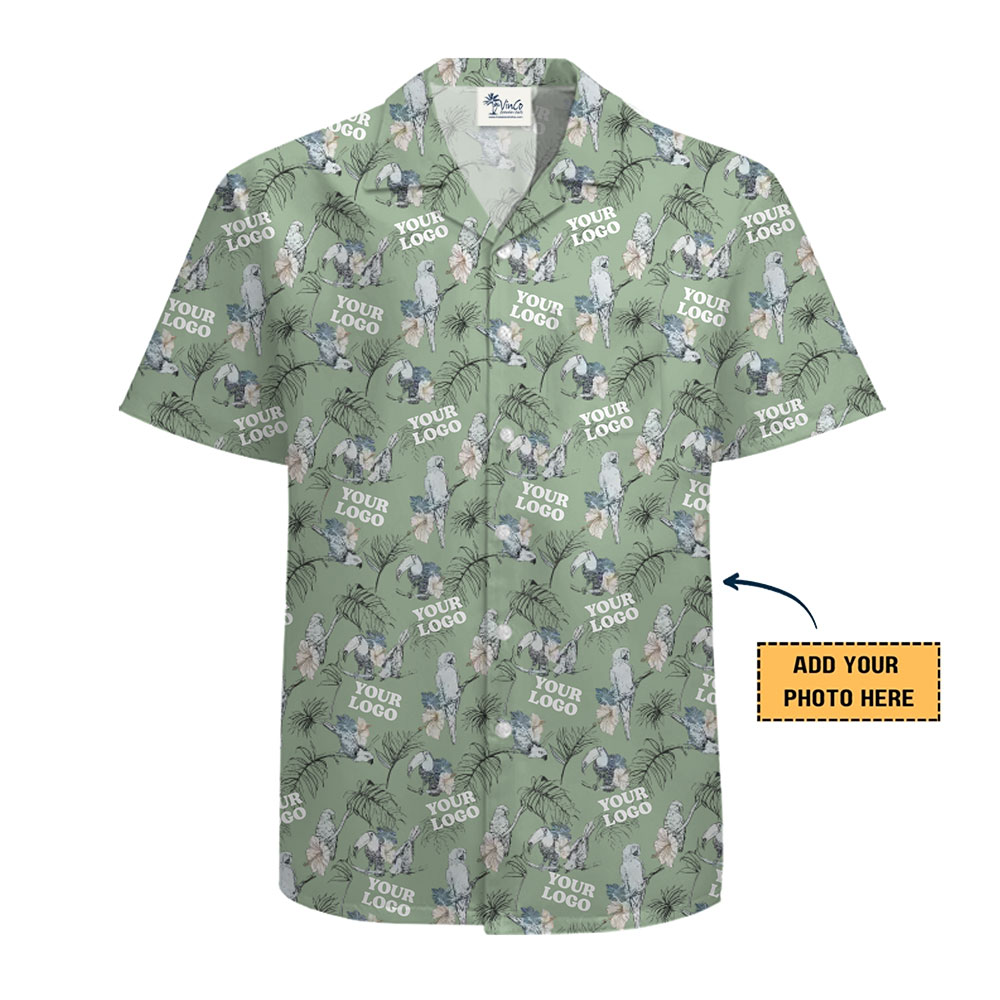 Customizable Tropical Parrots Hawaiian Shirt