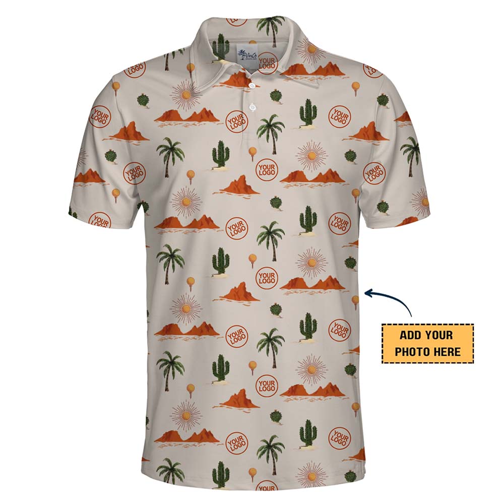 Cactus Polo Shirt With Custom Logos And Color