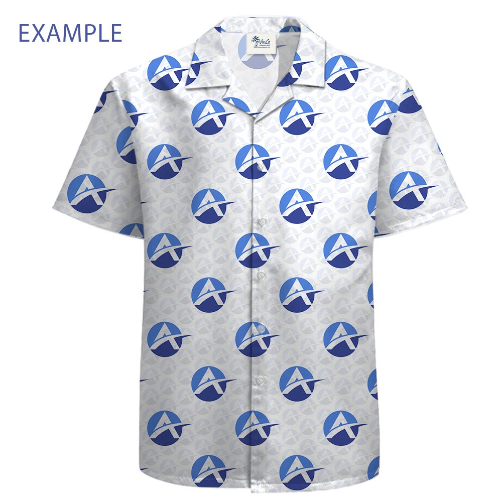 [Live Preview] All Over Print Company Logo Button Up Shirt