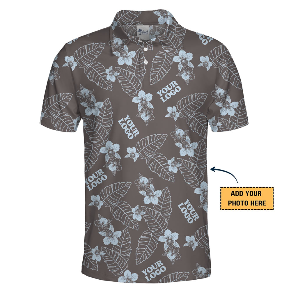 Corporate Tropical Party Polo Shirt With Live Preview