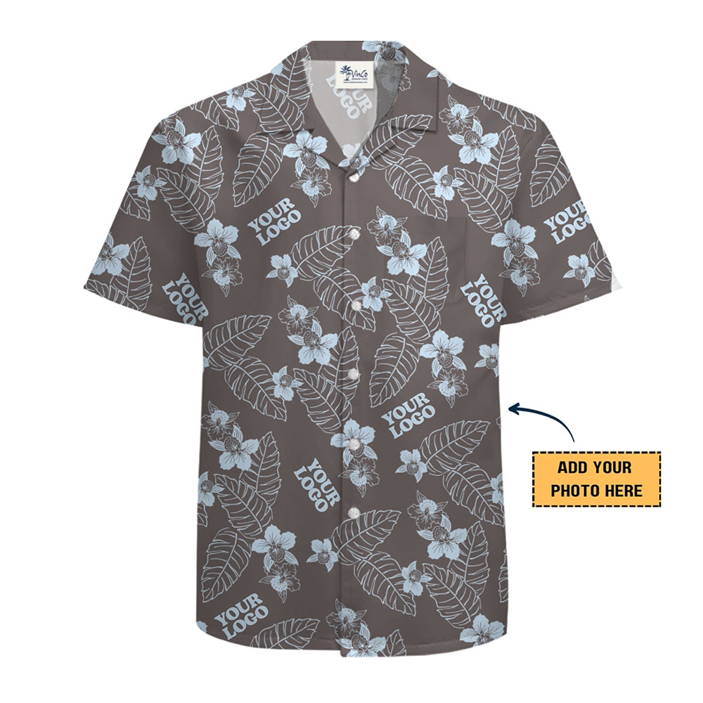 [Live Preview] Custom Logo Island Style Floral Hawaiian Shirt