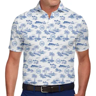 [Live Preview] Custom Tropical Golf Polo With Logo