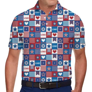 [Live Preview] Custom Branded July 4th Polo Shirt