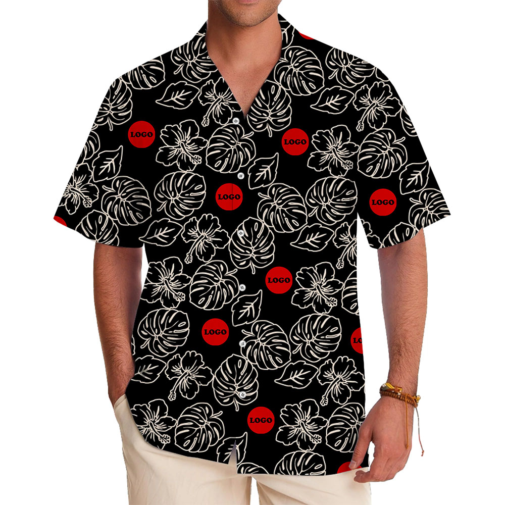 [Live Preview] Custom Tropical All Over Print Logo Hawaiian Shirt - variant image 1